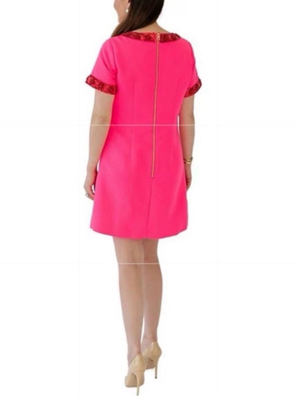 Sail to Sable x Style Charade collection Tracy pink sequin embellished dress NEW - Picture 7 of 10